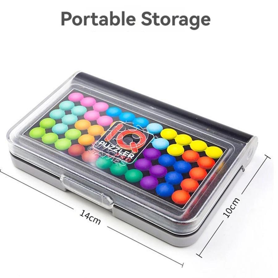 120 Challenges IQ 3D Puzzle Board Game Classic Pyramid Plate Pearl Logical Mind For Children Pyramid Beads Montessori Toys Gifts
