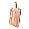Wooden Charcuterie Board Kitchen Cutting Board with Handles Rectangular Round Serving Tray for Slicing Fruit Meat Cheese Bread