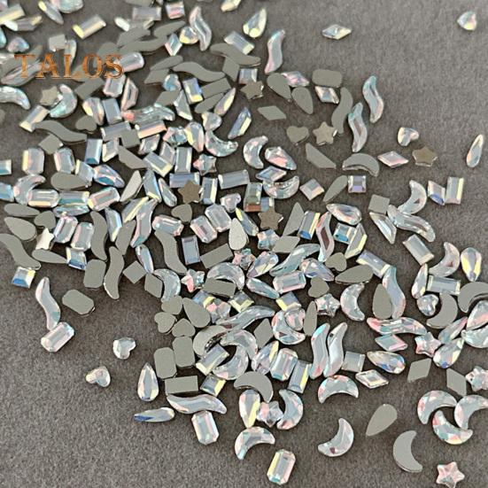 100Pcs/Bag Nail Art Rhinestone Easy Paste Nail Decoration Multipurpose Attractive 3D Nail Art Rhinestone Kit Craft Supplies