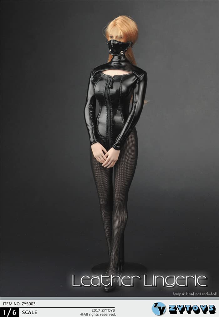 scale action figure ZYTOYS ZY5003 Beautiful sexy SM queen leather long high heels and mask set and head not [TOYBARJAPAN] 1/6 clothes, stockings,