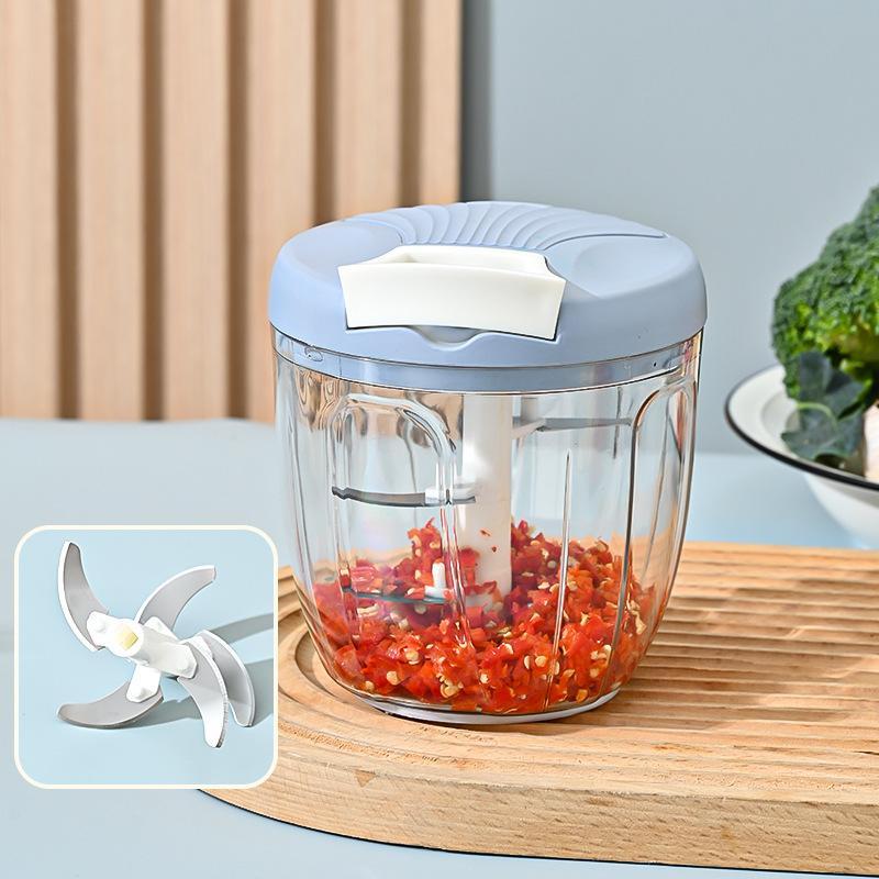 Manual Pull Crusher Food Chopper Sharp Stainless Steel Manual Meat Mincer Garlic Chopper Rotate Garlic Press Kitchen Accessories