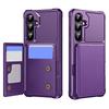 For Samsung Galaxy S24+ Case Card Slot Kickstand Leather+TPU Reinforced Corner Phone Cover