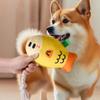 Fish Shaped Dog Squeaky Toy Plush Grind Teeth Toy Cute Chew Play Toy  for Relieve Boredom
