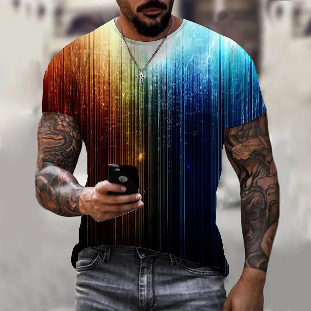 2023 Color Graffiti Print 3DT-shirt Men and Women, Animal 3d Digital Print Summer Short-sleeved T-shirt