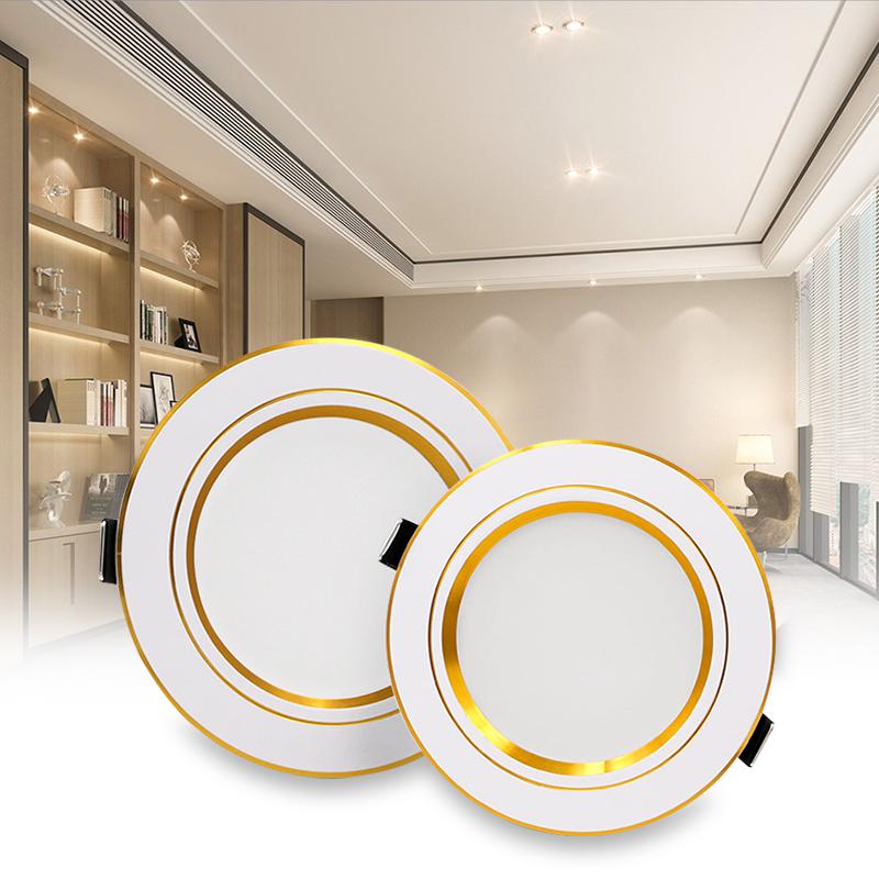 KARWEN 5W 9W 12W 15W 18W LED דאונלייט AC 220V 230V 240V נורת תאורה לתקרה גוף זהב ספוט לד לסלון