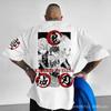 Mens Oversized Anime Graphic Tee Loose Fit Japanese Streetwear Casual T-Shirt