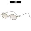 Women's sunglasses, men's and women's fashion polygonal metal sunglasses