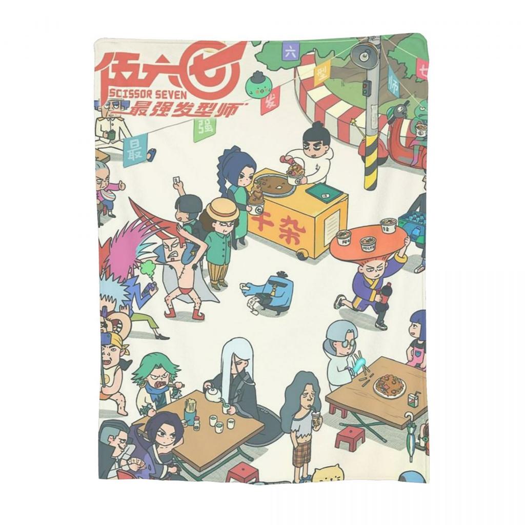 Scissor Seven Action Manga Cartoon Blanket Flannel Throw Blanket Throw Blankets for Home Bedroom Office Throws Bedspread Quilt