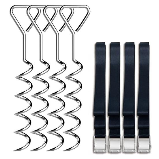 Spiral Ground Anchor High Durability Rust-proof Metal Tent Trampoline Ground Stake Spiral Anchor