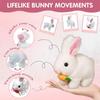 Electric Plush Hopping Bunny Toy - Realistic Robot Rabbit with Moving Ears & Barking Mouth Kids Features Walks & Shake