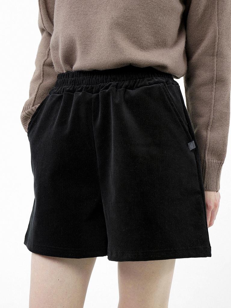 Chaenseseunoi Corduroy Banding Shorts - Black /W244Pt03Bk