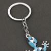 Keychain Pendant Geometric Pattern Imitation Gecko Design Zinc Alloy Key Chain Electroplated Design Key Holder Backpack Car Accessory