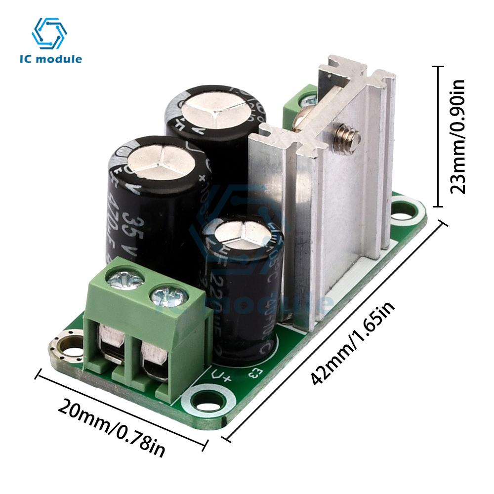 Single regulated power supply module DC 5V 6\V 9V 12V 15V 24V rectifier filter board 7805/ 7809 / 7812/7824  for Audio Amplifier
