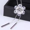 Versatile Crystal Flower Sweater Necklace - Japanese & Korean Fashion Jewelry Pendant