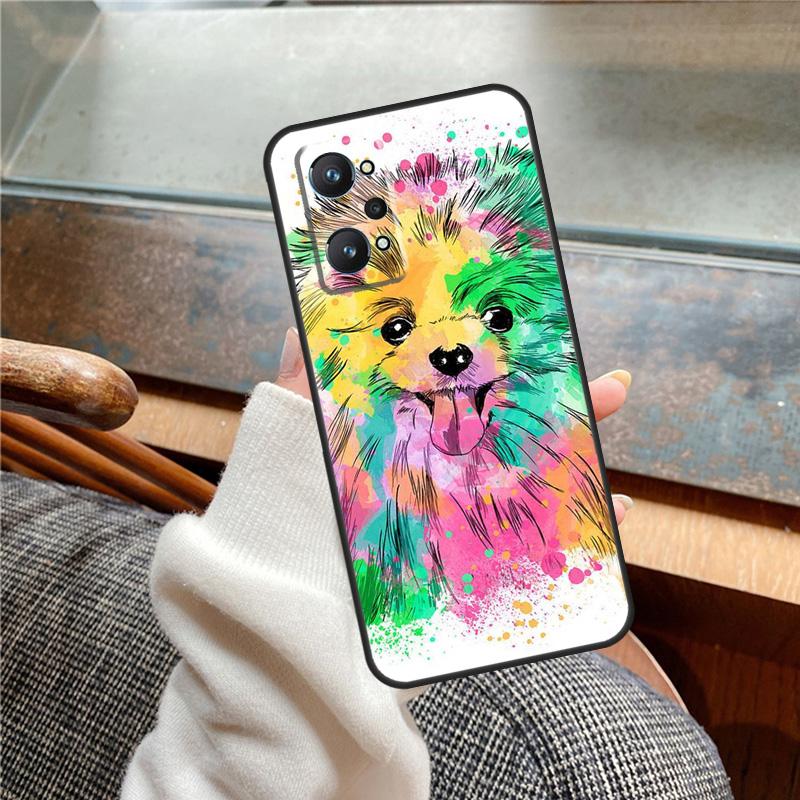 Pomeranian Dog Case For Realme 11 12 13 14 Pro Plus C53 C55 C51 C25 C63 C61 C65 C67 C71 C75 GT6 GT7 15 Pro