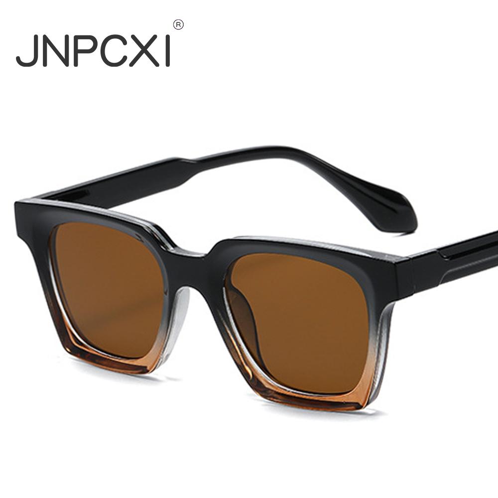 LNFCXI Fashion Rivet Square Sunglasses Women for Men Luxury Brand Designer Sun Glasses Punk Anti Blue Light Eyeglasses Frame