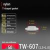 T-förmiger Nylon-Kunststoff-Dichtungsring und Schraubwellenhülse (Für dich: M2-M35)