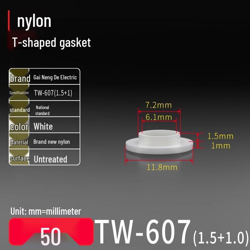 T-förmiger Nylon-Kunststoff-Dichtungsring und Schraubwellenhülse (Für dich: M2-M35)