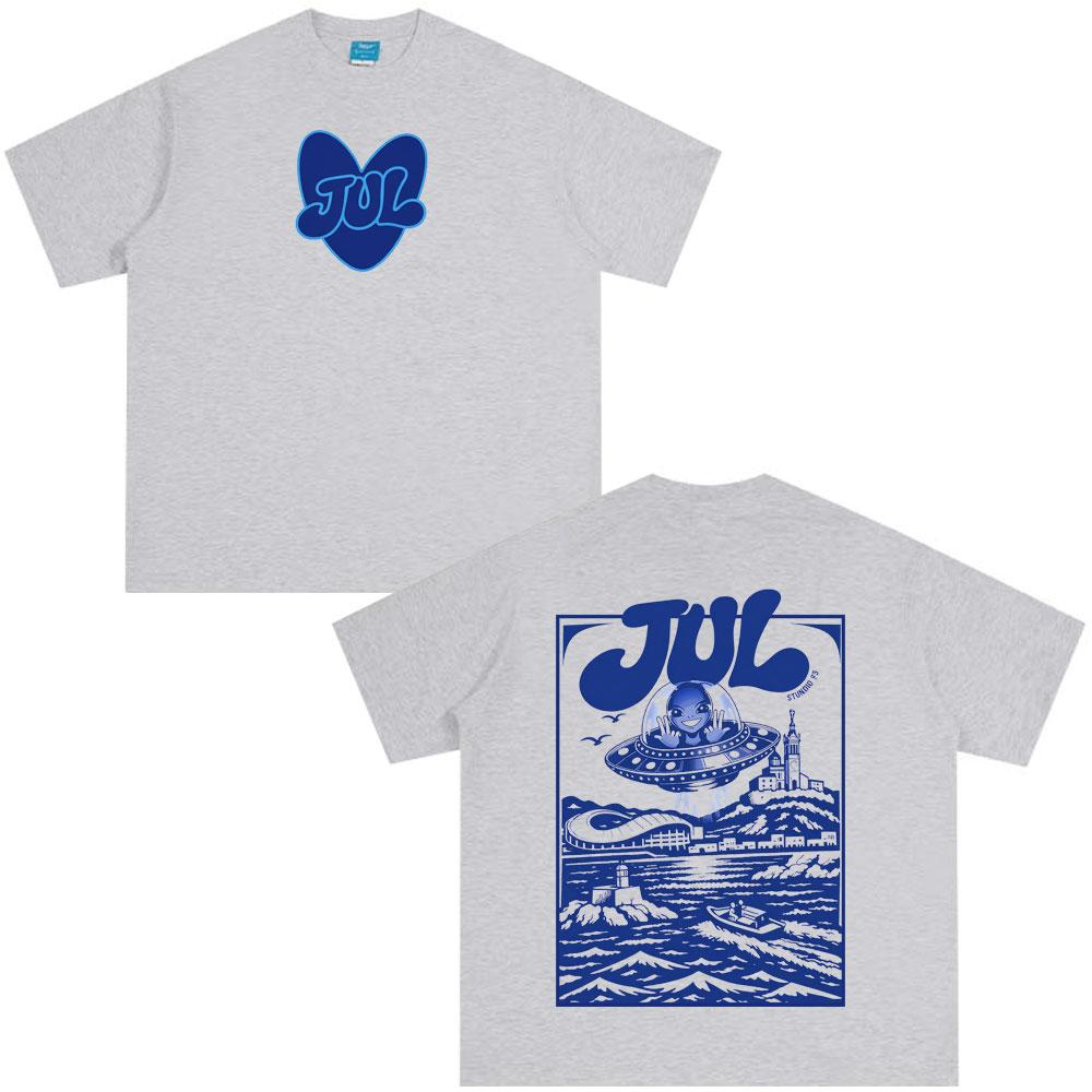 Rapper Jul Fashion Print T Shirt Unisex Unisex Hip Hop High Quality Tshirt Short Sleeve Loose Casual Cotton Oversized Tshirts Top