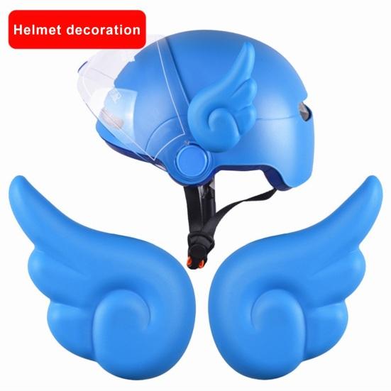 1 Pair Motorcycle Helmet Wing Decoration Adhesive Universal Cycling Scooter Bicycle Motorbike Skateboarding Helmet Decorative Wing Helmet Accessories