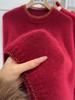 European Style Red Wool Sweater for Women - High-End Thick Gauge, Loose Fit, Autumn/Winter Collection, Christmas and New Year Zodiac Design.