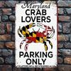 Maryland Crab Tin Sign Retro Parking Metal Wall Decor 8x12 Inches Kitchen Bar Garage Pub