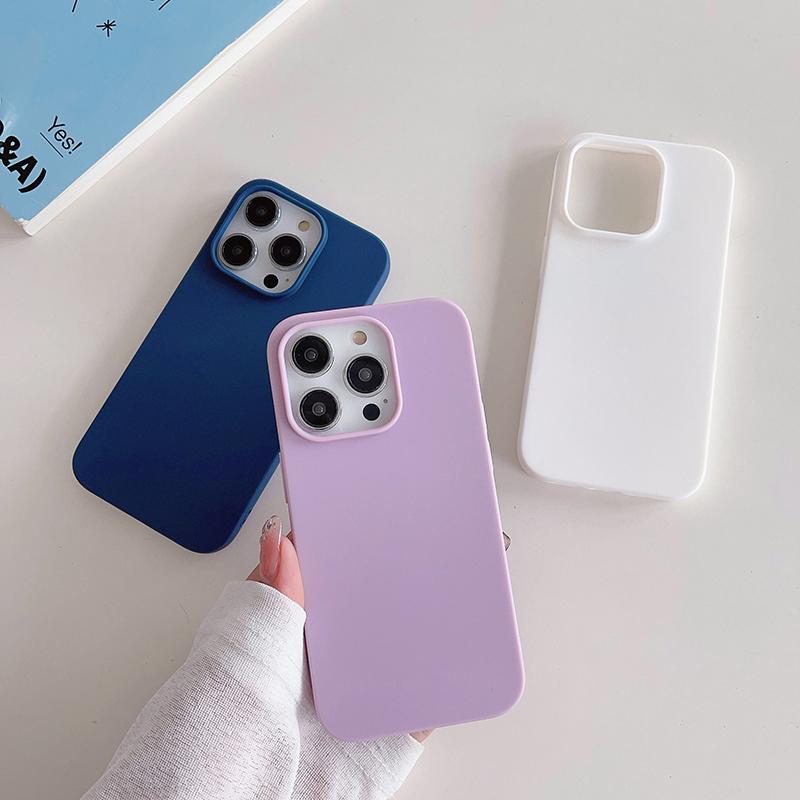 Luxury Matte Candy Color Silicone Soft Case For iPhone 16 15 14 13 12 11 Pro Max Plus Mini Ultra Thin Back Cover Colorful Shell