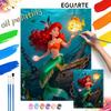 Digital Oil Painting Diy Oil Painting Mermaid Underwater Scene Hand Painting Living Room Bedroom Decoration Painting