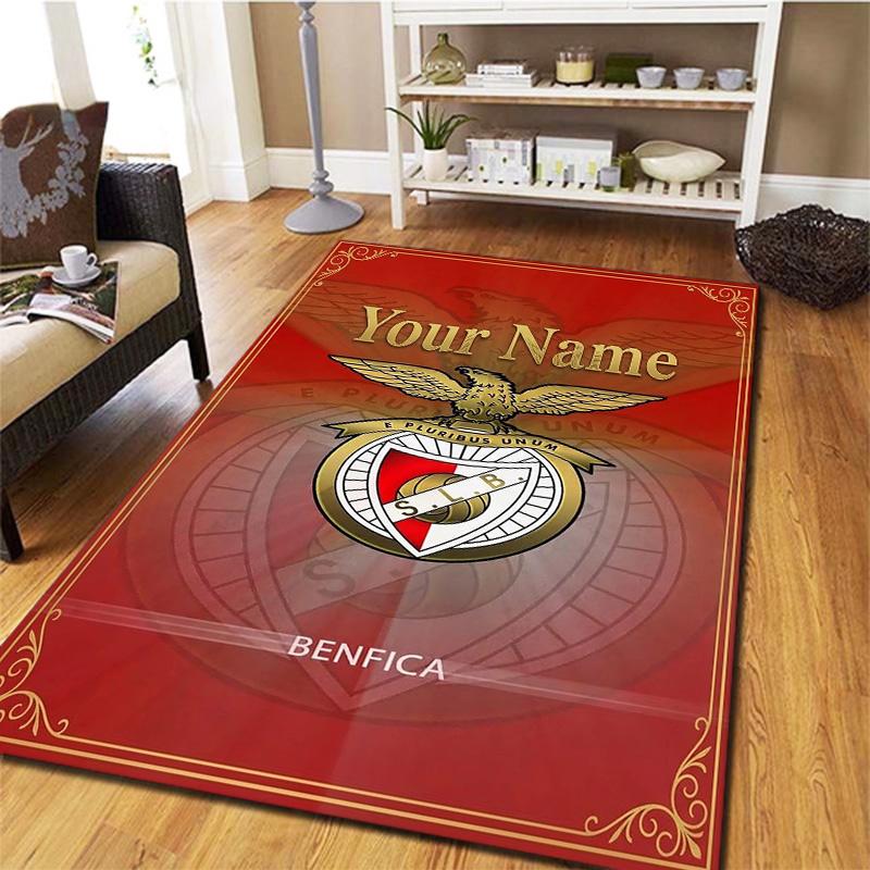 Benfica Crest Custom Name Carpet Rug For Living Room Bedroom Home Sofa Decoration Kids Play Nonslip Floor Mat