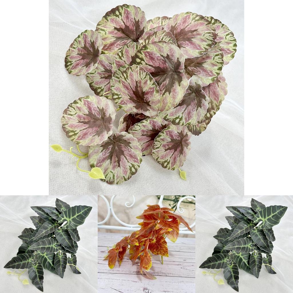 Faux Greenery Bonsai Featuring Maple And Alocasia Leaves For Hotel Event Decoration And Home Styling