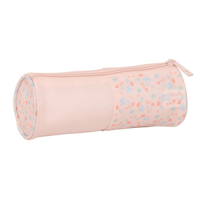Trousse ronde pour enfant - safta - 20x7x7 cm - Saumon Pastel - Polyester - Fermeture éclair - Décontracté - Unisexe