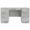 Desk with Door Concrete Grey 142.5 x 50 x 75 cm Particleboard