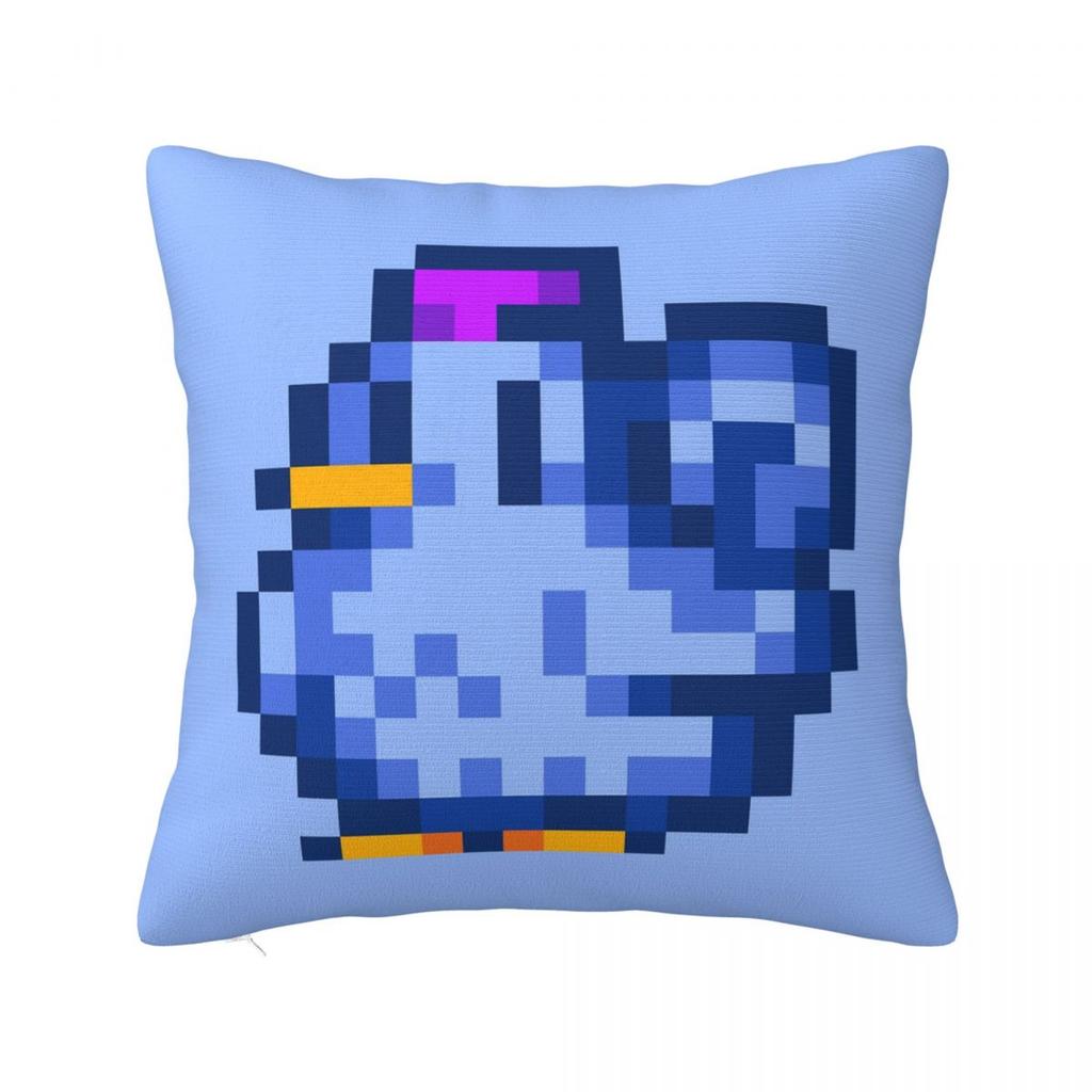 Blue Chicken Stardew Valley Game Square Pillowcase Cushion Cover Pillow Case Throw Pillow Cover for Home Sofa Living Room
