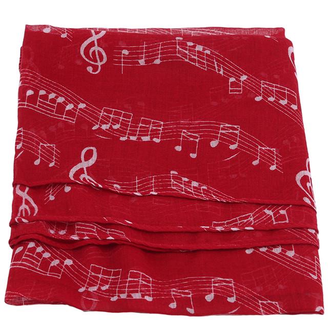 Fashion Stylish Thin Section Printed Musical Notes Chiffon Scarf Shawl Air Conditioner Shawl