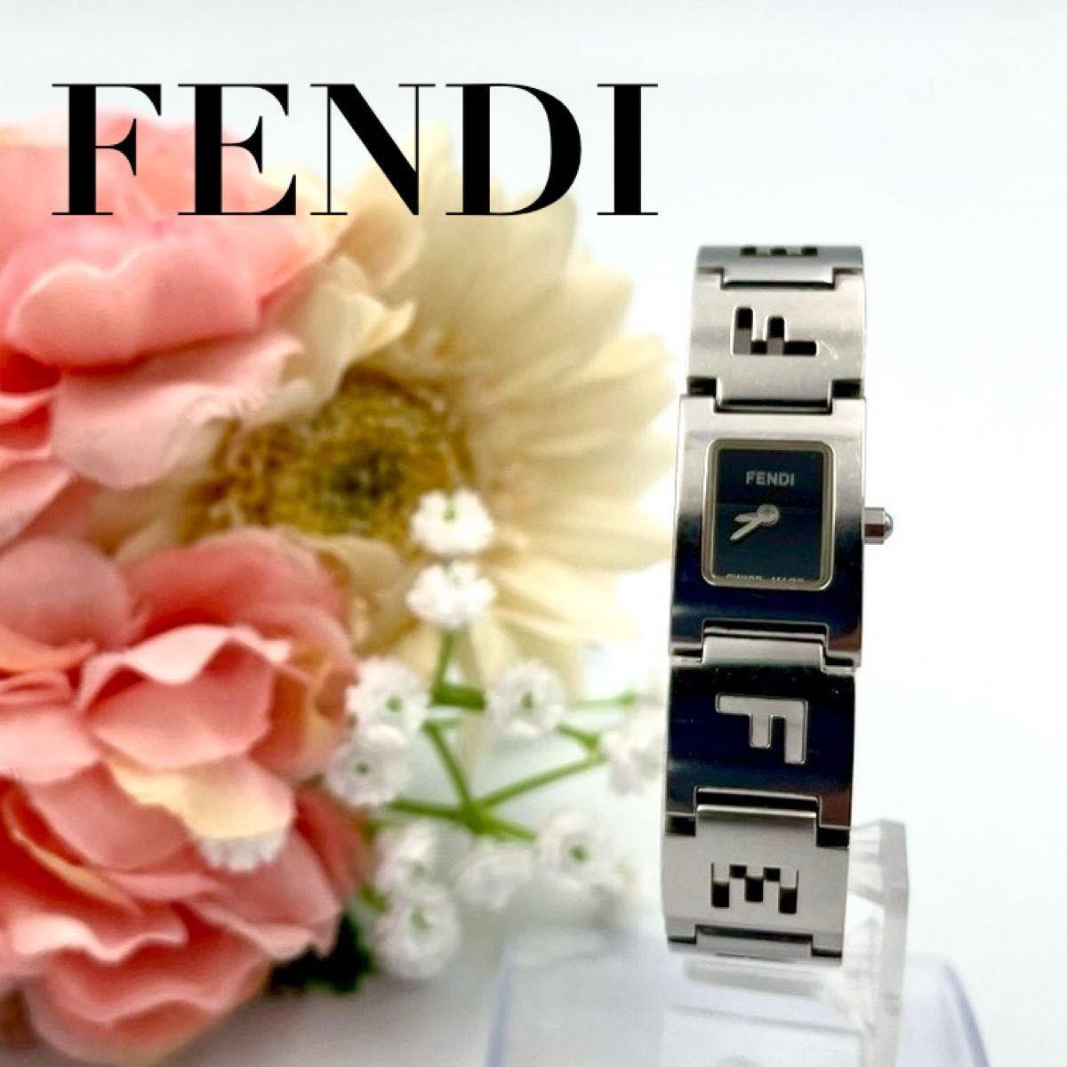 Used 818 New Battery FENDI 3150L Watch Quartz Square Black Dial Orology Breath Watch Working