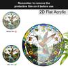 Acrylic Hummingbird & Floral Landscape Suncatcher Stained Glass Effect Window Hanging Ornament Bird Lover Gifts
