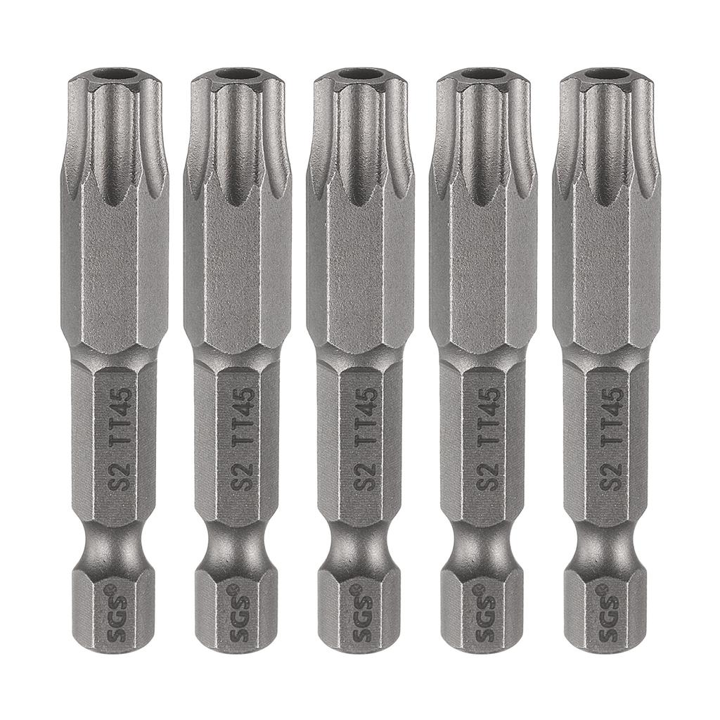 1/3/5pcs TT6-TT50 Security Torx Head Screwdriver Bit 1/4" Hex Shank Magnetic Tamper Proof 6 Point Star Screw Driver Drill Bits