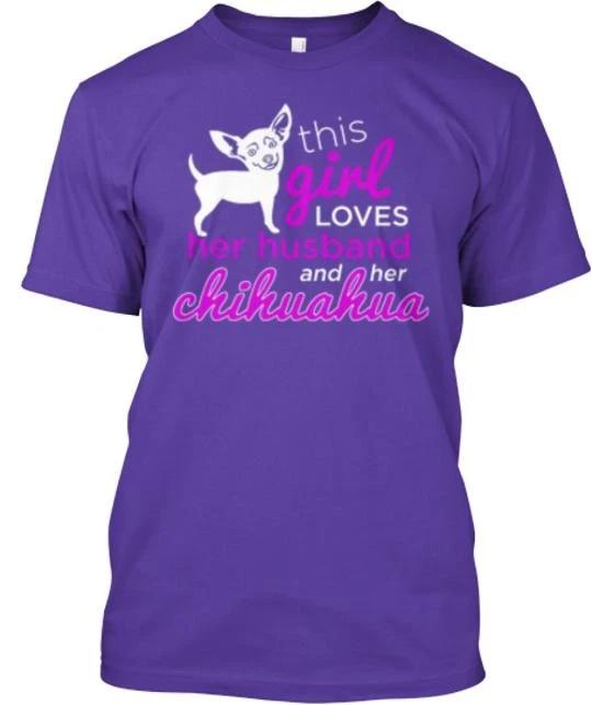 Husband + Chihuahua Love T shirt Made in the USA Size S to 5XL L