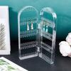 1pc Foldable Plastic Earring Stand, Transparent Earring Display Stand, Jewelry Storage Hanger, Women's Jewelry Storage Box