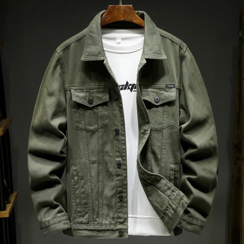 Herren Slim Fit Weiße Jeansjacke - Trendiger Casual Koreanischer Stil für Frühling & Herbst