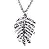 Clover Mushroom Leaf Nature Pendant Antique Bronze Metal Bridal Collar Necklace Fashion Gift