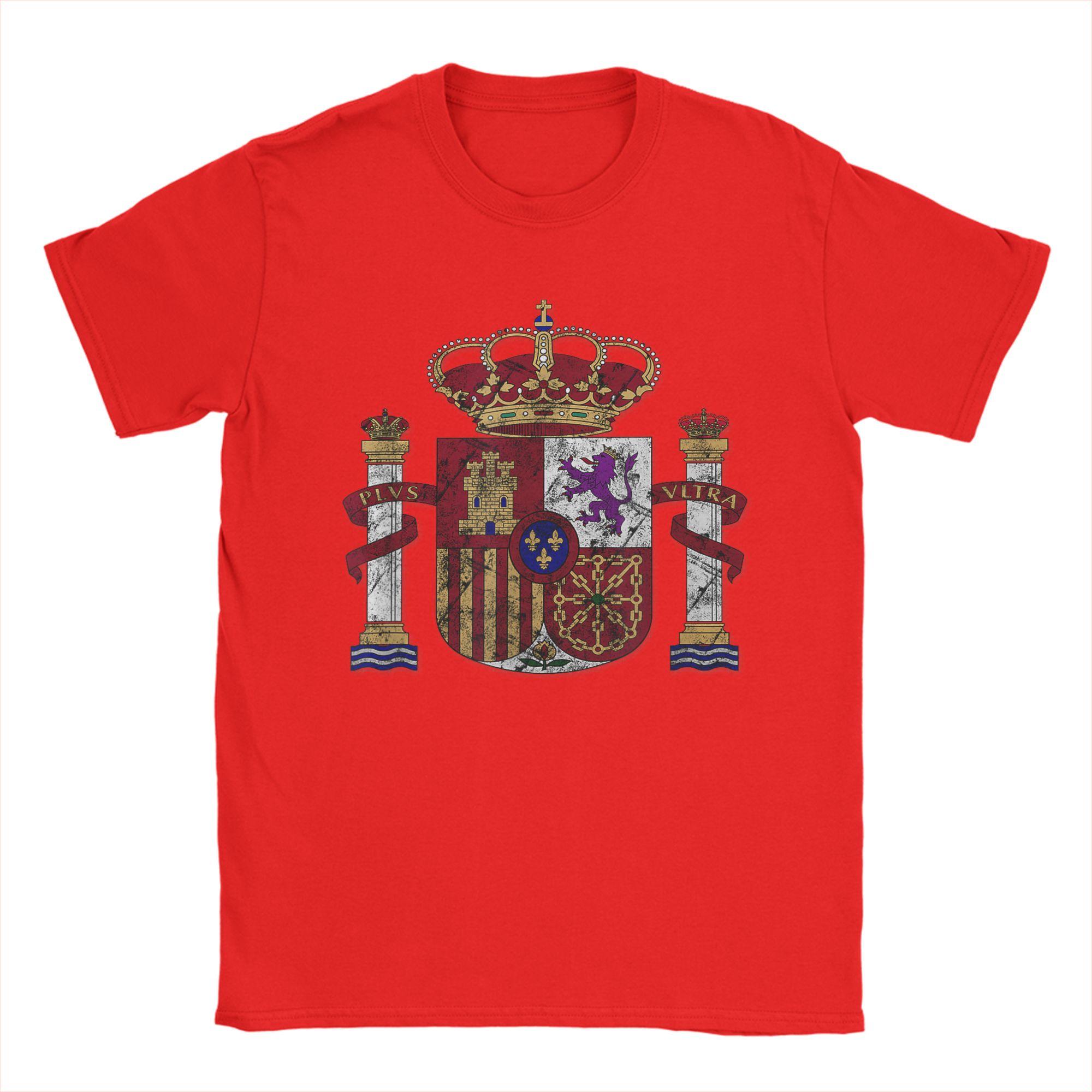 Oversized T Shirt Summer Espana Spain Coat of Arms Espana Coat of Arms Novelty T Shirts Cotton Tshirt for Mens Short Sleeve Tees S
