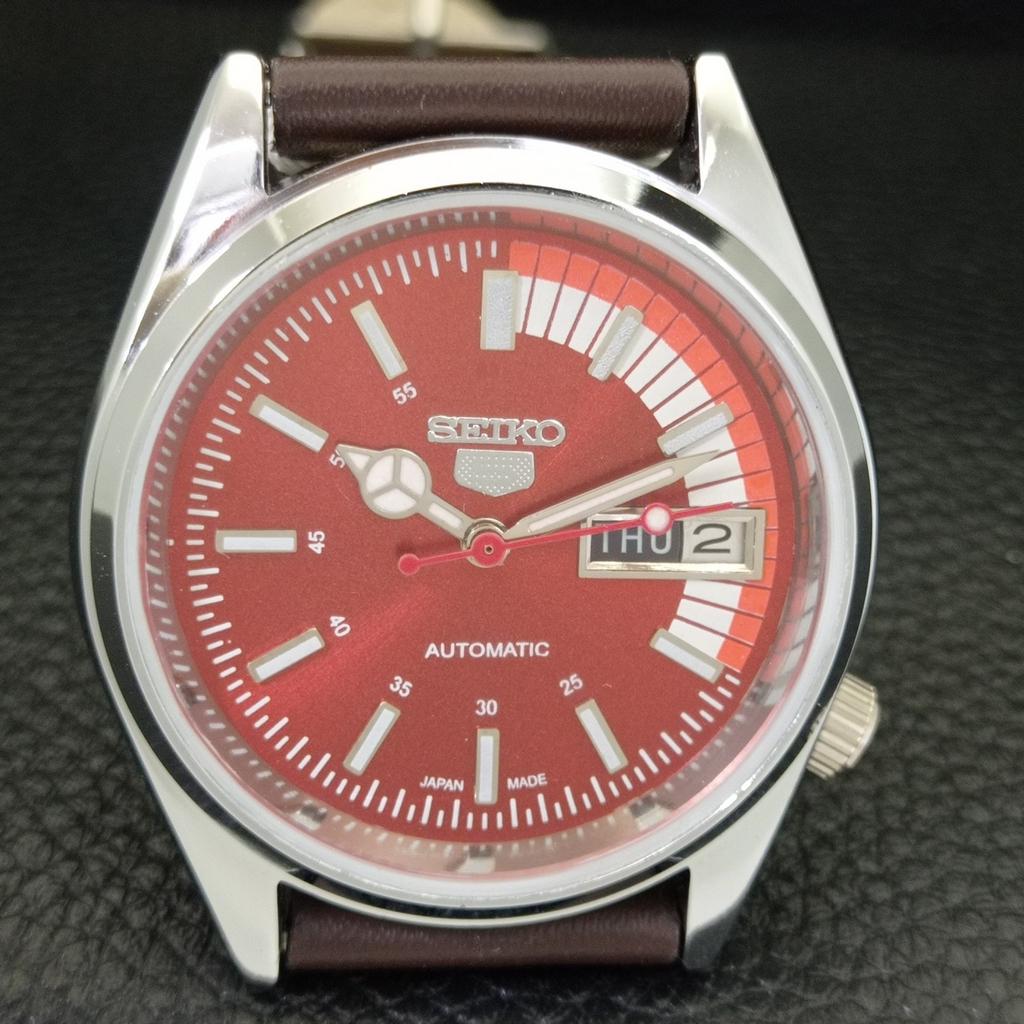 AUTOMATIC VINTAGE REFURBISHED SEIKO 5 6309A JAPAN MENS RED DIAL WATCH a441144-9 Sk-a441144-1