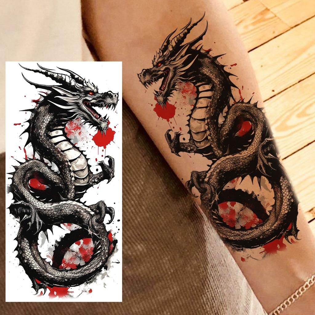 1 Sheet Creative Lion Tiger Family Temporary Tattoos Realistic Eagle Owl Animals Tatoos Waterproof Fake Tattoo Sticker Last Long