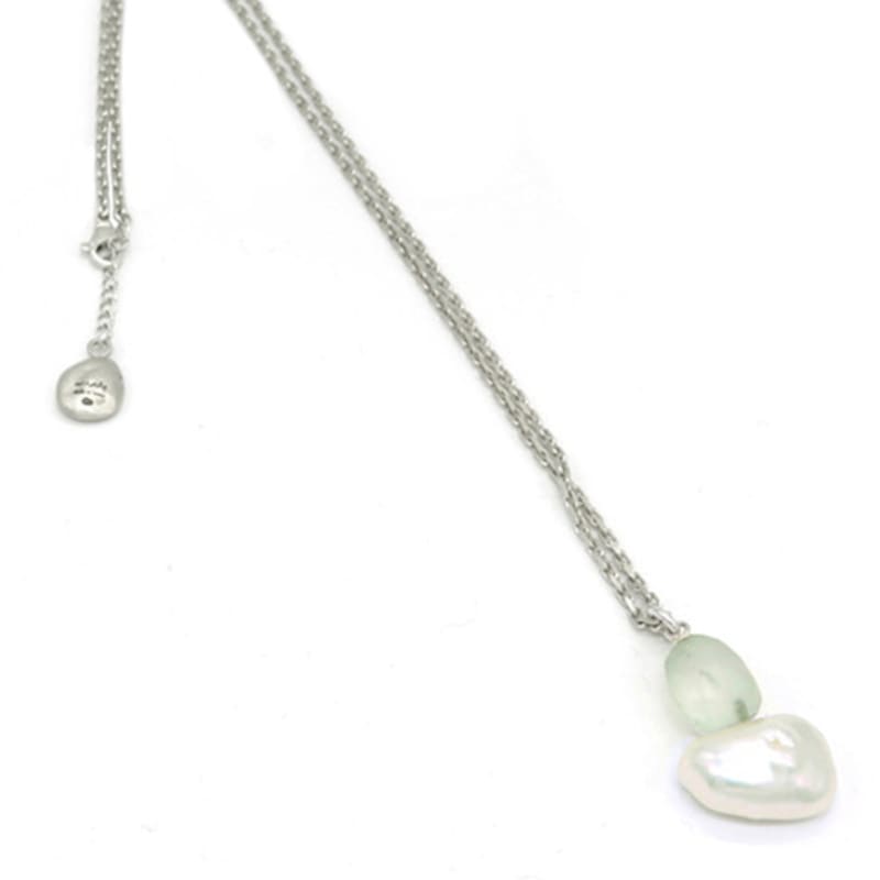 URNAVY Pearl Stone Necklace