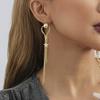 Chic Long Geometric Star Earrings Womens Gold Plated Tassel Statement Jewelry