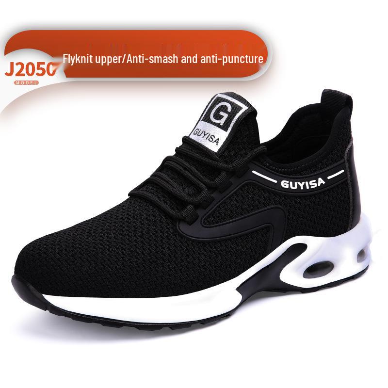 Pánská bezpečnostní obuv s ocelovou špičkou: Prodyšné, Snadné nazouvání/vyzouvání, Proti nárazu, Proti propíchnutí, Proti jiskrám; Ideální pro stavebnictví a svařování.