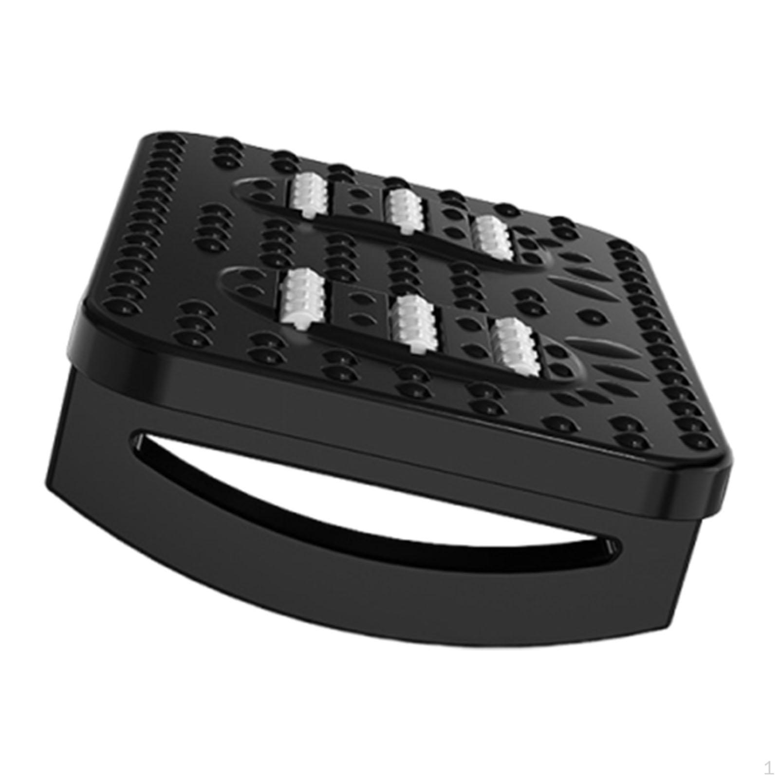 

Регулируемая на 180° офисная подставка для ног, массажные ролики в два ряда, текстурированная поверхность, нескользящая чёрный