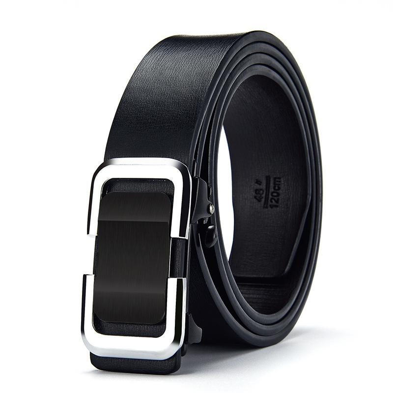 New Toothless Automatic Buckle Belt Men's Inner Wear Belt Fashionable All-Match Business Middle-Aged and Elderly Pant