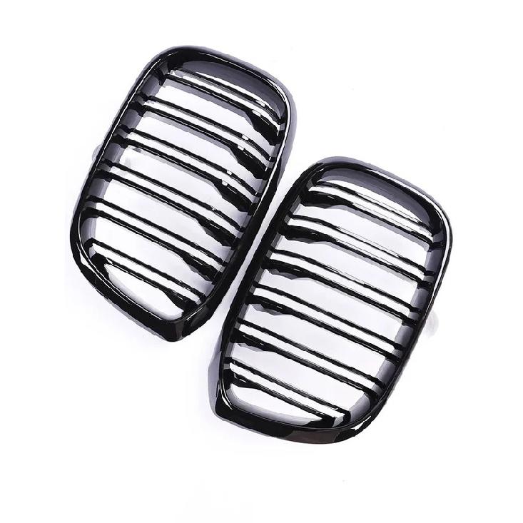For BMW G01 X3 G02 X4 2018- Front Grille Racing Grills Car Front Kidney Replacement Glossy Black Single Double Grill Grille